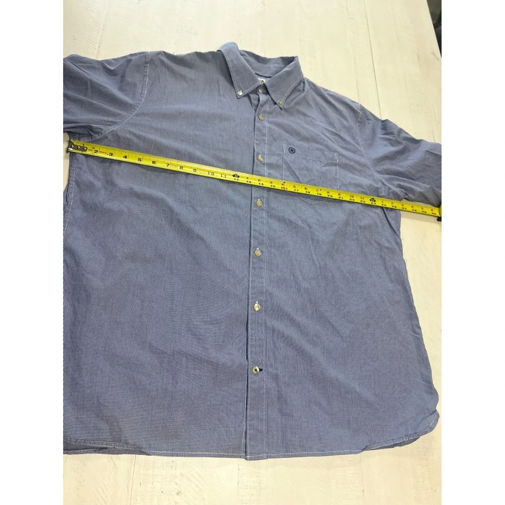 Converse One Star Mens XXL Blue Gingham Button Down Long Sleeve Shirt - Picture 6 of 8